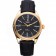Rolex Cellini Black Dial Gold Case Black Leather Strap  622832