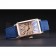 Franck Muller Long Island Classic Gold Dial Gold Case Blue Leather Band  622367