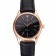 Swiss Rolex Cellini Date Black Dial Rose Gold Markings Rose Gold Case Black Leather Strap