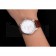 Patek Philippe Calatrava Date White Embossed Dial Stainless Steel Case Brown Leather Strap