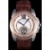 Cartier Calibre Flying Tourbillon White Dial Two Tone Case Brown Leather Bracelet