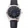 Vacheron Constantin Traditionnelle Black Ship Dial Stainless Steel Case Black Leather Strap
