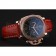 Panerai Radiomir 8 Days Chronograph Black Dial Diamond Bezel Rose Gold Case Red Leather Strap 1453797