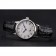 Patek Philippe Calatrava White Dial Roman Numerals Stainless Steel Case Black Leather Strap