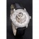 Swiss Patek Philippe Complications Openworked Dial Diamond Bezel Stainless Steel Case Black Leather Strap