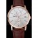 Piaget Altiplano Date Silver Dial Rose Gold Case Brown Leather Strap