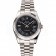 Swiss Rolex Datejust Black Dial Roman Numerals Stainless Steel Case And Bracelet