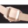 Swiss Cartier Santos Rose Gold with Brown Leather Strap  621522