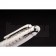 MontBlanc Silver Vertical Grooved Cutwork Slim Ballpoint Pen With MB Engraved Cap