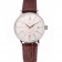 IWC Portofino Silver Dial Stainless Steel Case Diamonds Bezel Brown Leather Strap