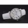 Cartier Ronde Second Time Zone White Dial Stainless Steel Case With Diamonds White Leather Strap  622803