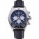 Breitling Chronomat 44 Black Dial with White Subdials Black Leather Bracelet  622511