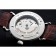 Vacheron Constantin Traditionnelle Tourbillon White Dial Diamond Numerals Brown Leather Bracelet 1454064