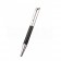 Bvlgari Slim Silver Tipped Black Ballpoint Pen With Bvlgari Engaved Silver Back