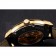 Swiss Patek Philippe Complications Openworked Dial Gold Case Black Leather Strap