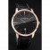 Swiss Vacheron Constantin Patrimony Black Dial Rose Gold Case Black Leather Bracelet    1454168