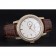 Swiss Vacheron Constantin Patrimony Contemporaine Gold Diamond Case White Dial Brown Leather Bracelet  622686
