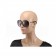 Hermes Large Oversized Black Frame Sunglasses with Metallic Logo 308101