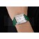 Cartier Tank Anglaise 36mm White Dial Diamonds Steel Case Green Leather Bracelet