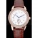 Vacheron Constantin Traditionnelle White Ship Dial Rose Gold Case With Diamonds Brown Leather Strap