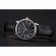 Cartier Ronde Black Dial Diamond Bezel Stainless Steel Case Black Leather Strap