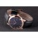Patek Philipe Calatrava Roze Gold Polished Bezel Black Leather Bracelet 801435