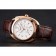 Hermes Dressage White Dial Rose Gold Case Brown Leather Strap
