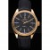 Rolex Cellini Black Dial Gold Case Black Leather Strap  622832