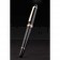 MontBlanc Gold Trimmed Black Enamel Fountain Pen With MB Engraving
