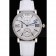 Cartier Ronde Second Time Zone White Dial Stainless Steel Case With Diamonds White Leather Strap  622803