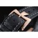 Swiss Vacheron Constantin Patrimony Black Dial Rose Gold Case Black Leather Bracelet    1454168