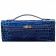Hermes Kelly Longue Clutch Crocodile Leather Blue Electric 608167