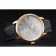Swiss Vacheron Constantin Patrimony White Dial Gold Case Black Leather Bracelet  1454177