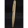 Cartier Fully Wave Patterned Gold Ballpoint Pen  622773