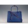 Prada Saffiano Double Tote Blue