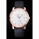 Swiss Girard-Perregaux 1966 White Dial Gold Case Black Leather Strap