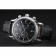 Patek Philippe Chronograph Black Dial Stainless Steel Case Black Leather Strap