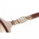 Cartier Golden Logo Detail Dark Red And Beige Frame Sunglasses 308275