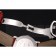 Cartier Ronde White Dial Diamond Bezel Stainless Steel Case Red Leather Strap