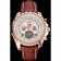 Breitling For Bentley Mulliner Tourbillon White Dial Rose Gold Case Brown Leather Strap