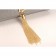 Saint Laurent Medium Tassel Crocodile Leather Clutch Bag Grey