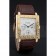 Piaget Emperador Limited Edition White Dial Engraved Gold Case Brown Leather Bracelet  1454139