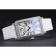 Franck Muller Long Island Classic White Dial Diamonds Case White Leather Band  622368