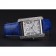 Cartier Tank MC Stainless Steel Diamond Case White Dial Blue Leather Strap  622172