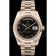 Rolex DayDate Black Patterned Dial Gold Stainless Steel Strap 41980