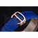 Cartier Ballon Bleu Blue Dial Gold Case Blue Leather Strap