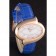 Chopard Luxury Gold Bezel with White Dial and Blue Leather Strap  621544