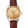 Omega Globemaster Gold Dial And Bezel Stainless Steel Case Brown Leather Strap
