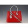 Prada Double Tote Red With Python Handles
