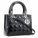 Dior Small  Lady Cannage Bag Patent Leather Black